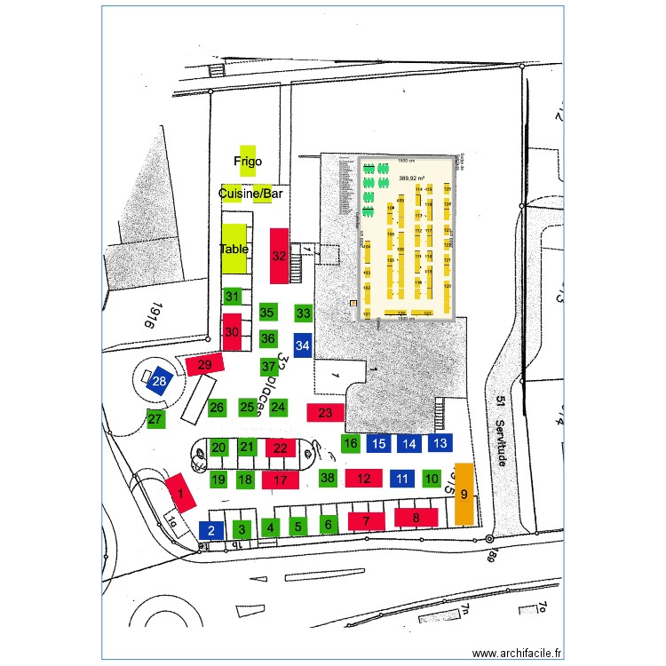 Plan Brocante Misery 2024. Plan de 1 pièce et 390 m2