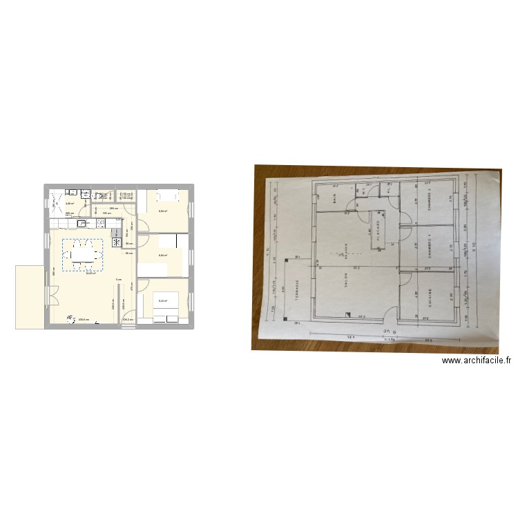 maison parents 2. Plan de 8 pièces et 73 m2