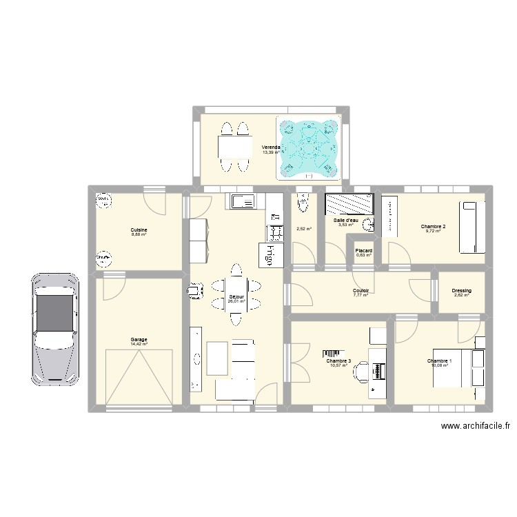 Maison 570m². Plan de 12 pièces et 110 m2