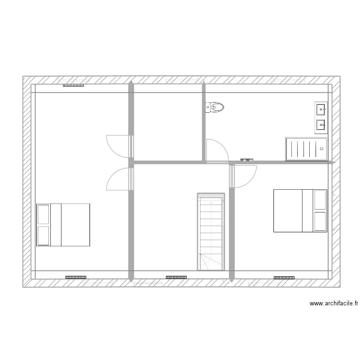 Plan Projet Ferrières cotations. Plan de 12 pièces et 159 m2