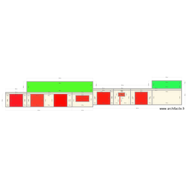 facade avant b. Plan de 26 pièces et 118 m2