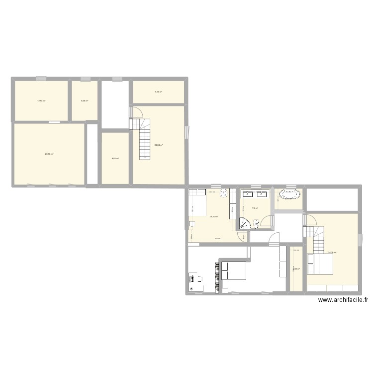 Nigelle1. Plan de 11 pièces et 141 m2