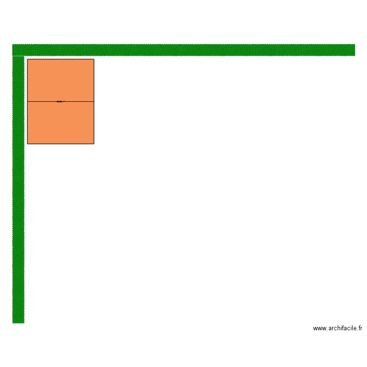 Garage RDC. Plan de 1 pièce et 34 m2