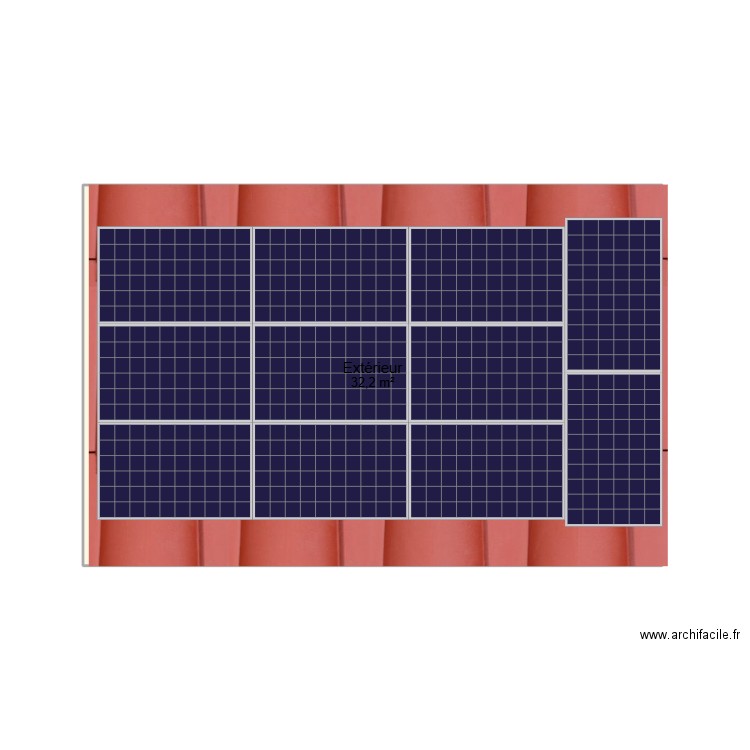 Panneaux Photovoltaïques Volt V2. Plan de 1 pièce et 32 m2