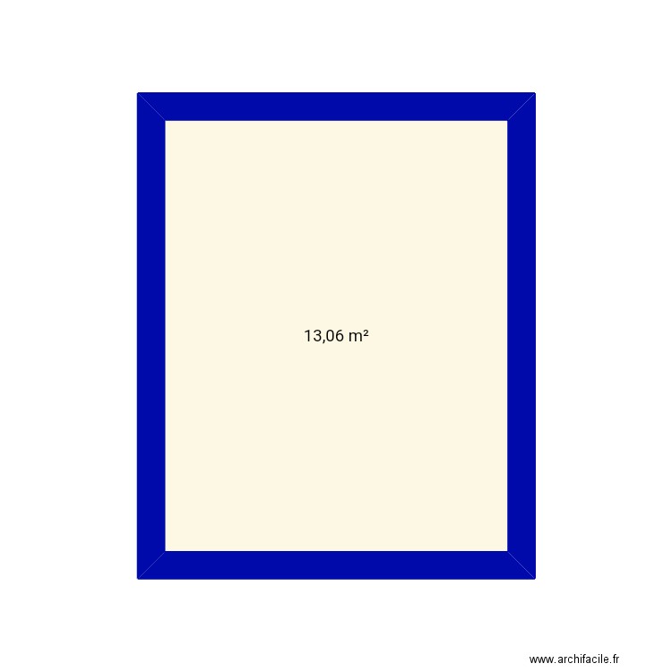 Chambre enfant. Plan de 1 pièce et 13 m2