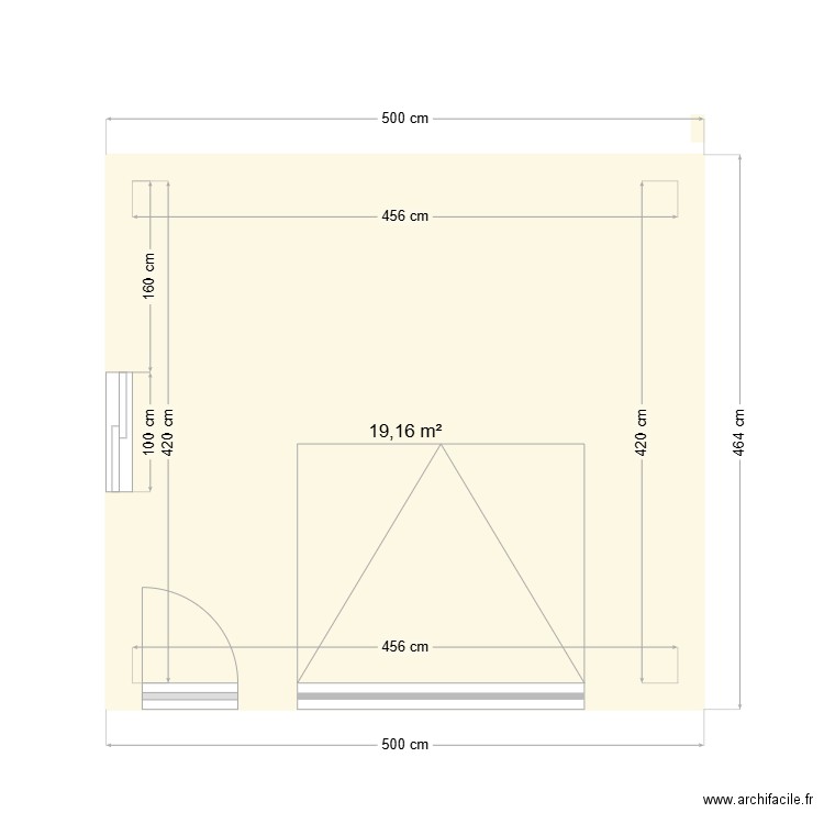 GREGOIRE Franck. Plan de 1 pièce et 19 m2