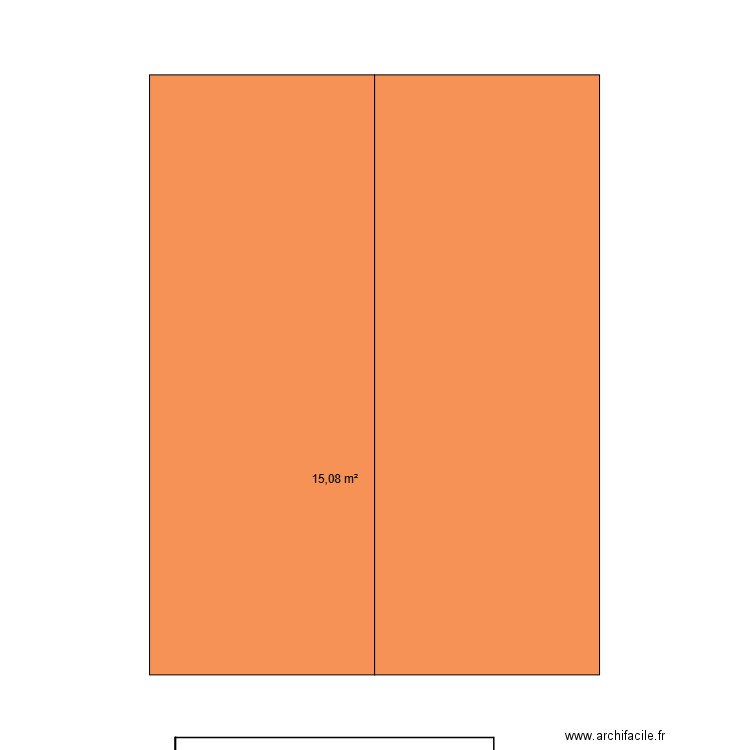 gassin. Plan de 1 pièce et 15 m2