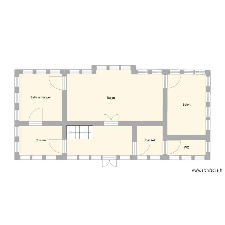 Maison 2. Plan de 6 pièces et 48 m2