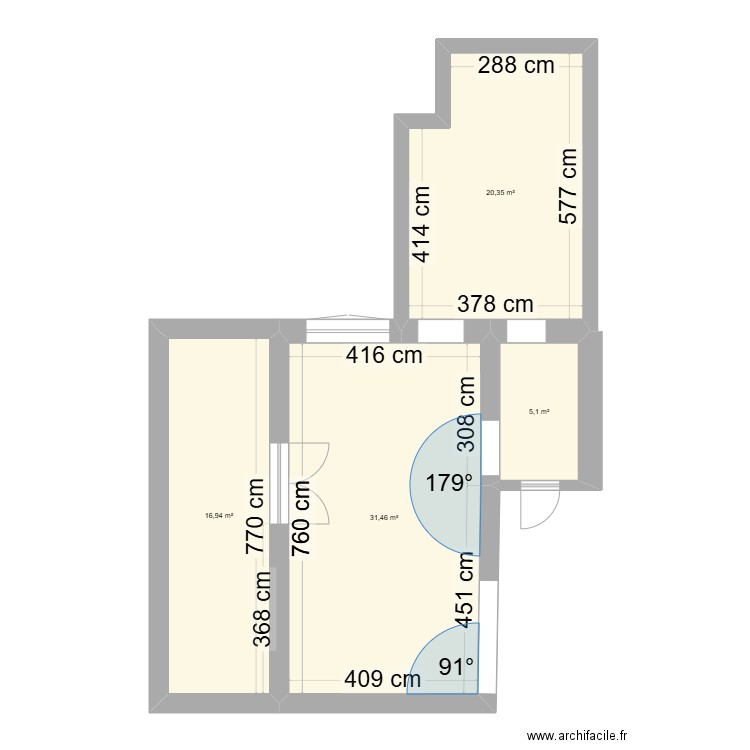 RENO PAHYS BIS. Plan de 4 pièces et 74 m2