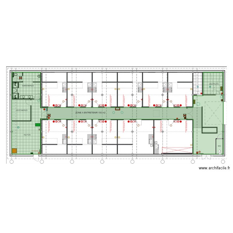 FL LYON 3 ENTRETIEN. Plan de 2 pièces et 170 m2