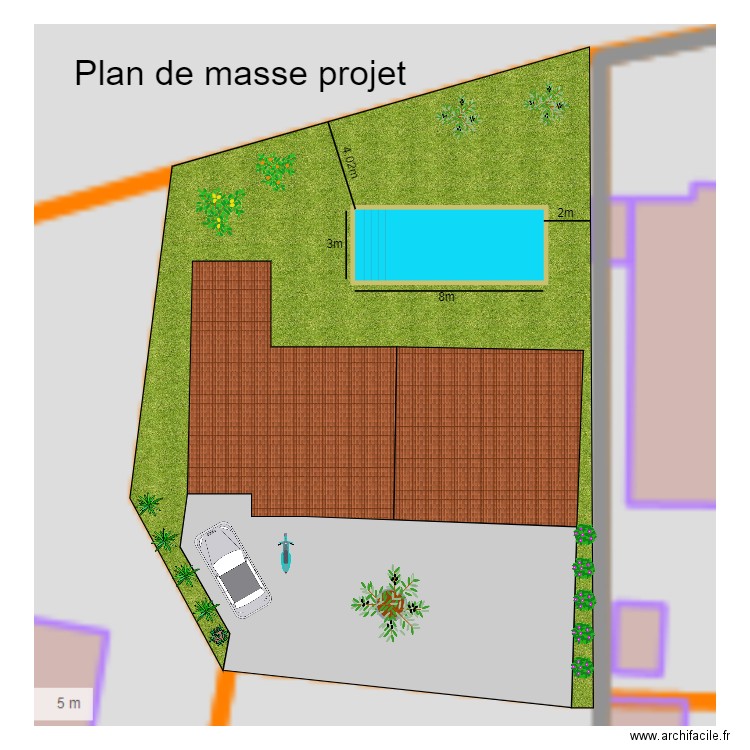 Plan masse projet BH 79. Plan de 0 pièce et 0 m2