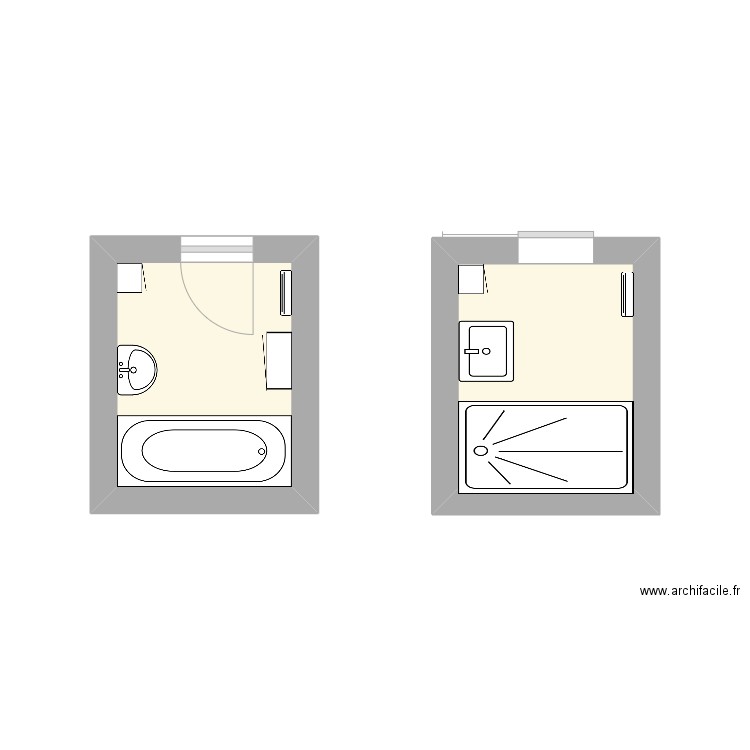 Hochet. Plan de 2 pièces et 7 m2