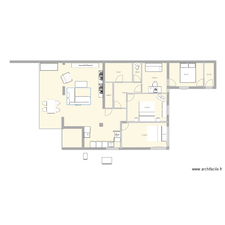 MAISON CHATENAY amena 2. Plan de 10 pièces et 111 m2