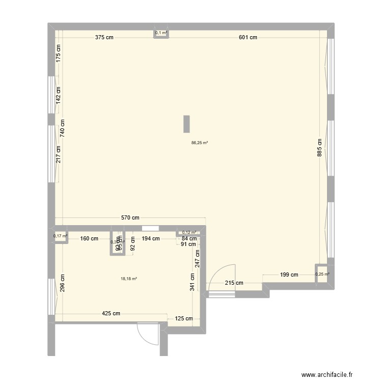 Projet BLD Diderot. Plan de 7 pièces et 105 m2