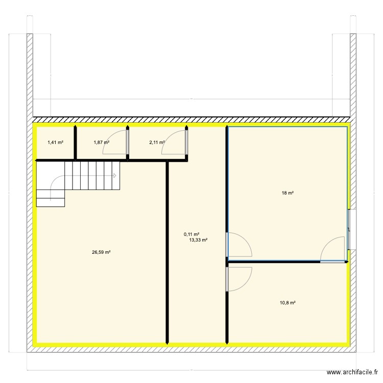 boulazac. Plan de 8 pièces et 154 m2