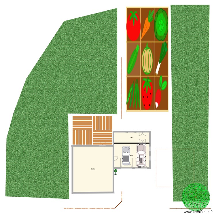 garage 8 x 8 v2. Plan de 3 pièces et 137 m2