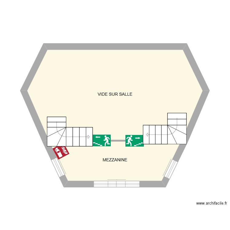 BBR Mezzanine. Plan de 2 pièces et 33 m2