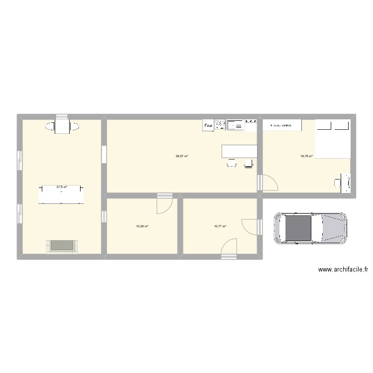 Ma Maison. Plan de 5 pièces et 94 m2