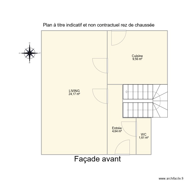 Frasnes rez. Plan de 4 pièces et 40 m2