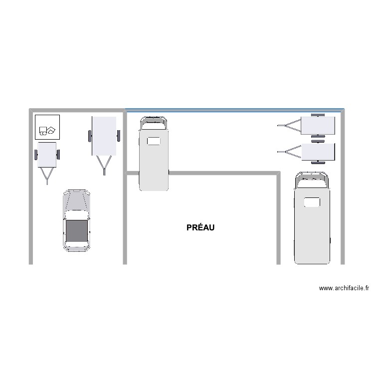 Préau. Plan de 0 pièce et 0 m2