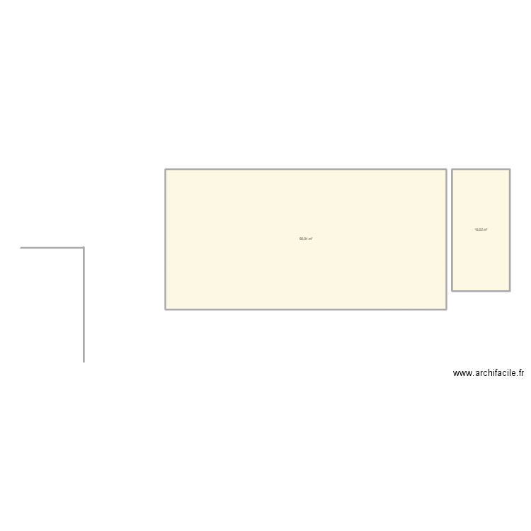 Projet Gradi. Plan de 2 pièces et 106 m2