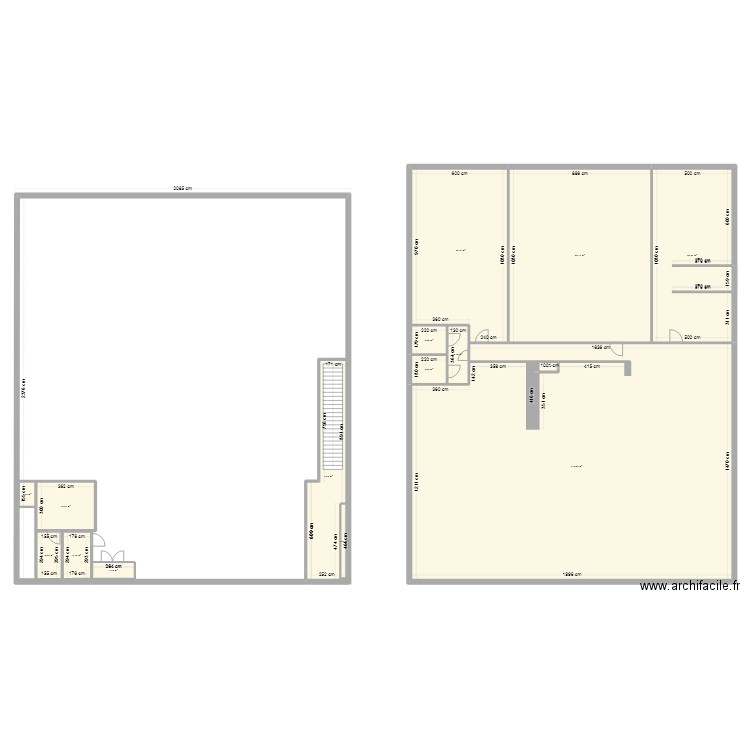 salle de sport. Plan de 15 pièces et 556 m2