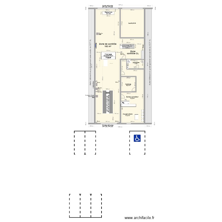 CCT mixte VL/CL BREIZH AUTO CONTROLE LAILLE 2024. Plan de 5 pièces et 251 m2