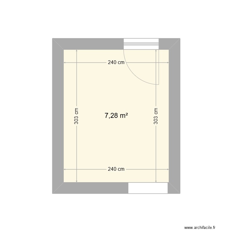 cellier. Plan de 1 pièce et 7 m2