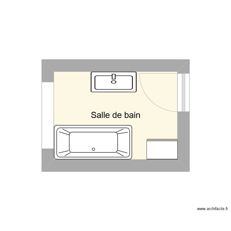 KLEIN JAcqueline. Plan de 1 pièce et 5 m2