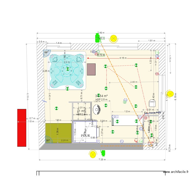 wistub1207v2electricitev2. Plan de 2 pièces et 37 m2