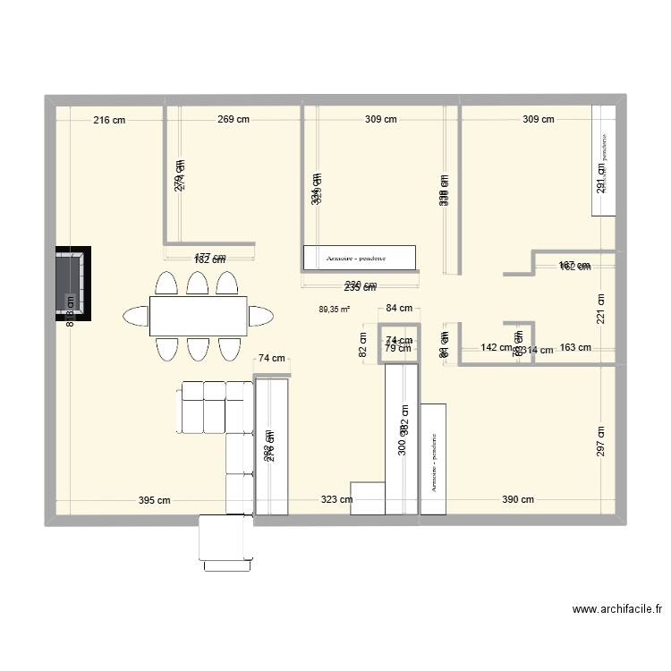 MAGATIS v2. Plan de 2 pièces et 90 m2