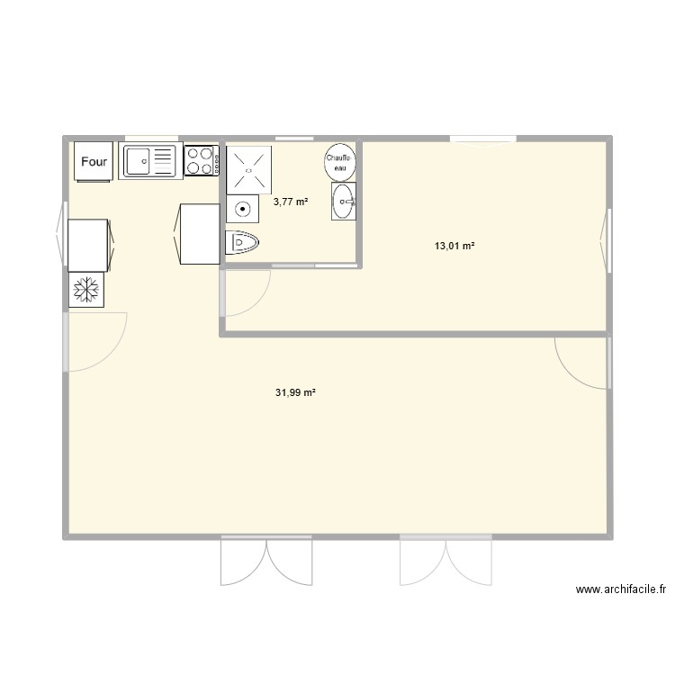 ma amenagement 2. Plan de 3 pièces et 49 m2