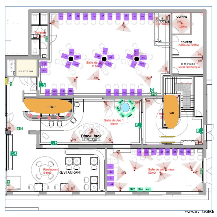 INFINITI GRASSE (partiel) RAE. Plan de 1 pièce et 13 m2