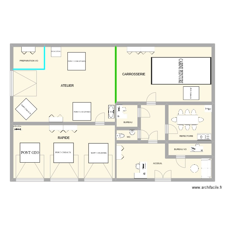 plan garage . Plan de 10 pièces et 180 m2