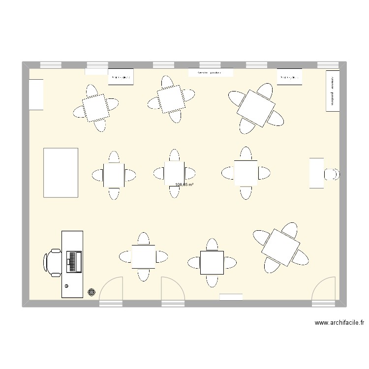 Classe math . Plan de 1 pièce et 109 m2