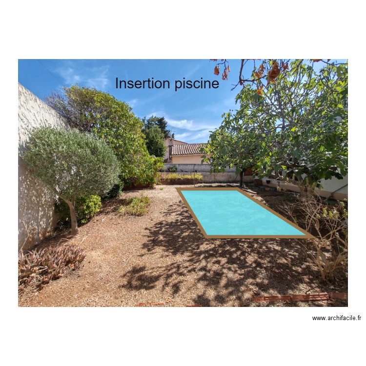 Insertion piscine. Plan de 0 pièce et 0 m2