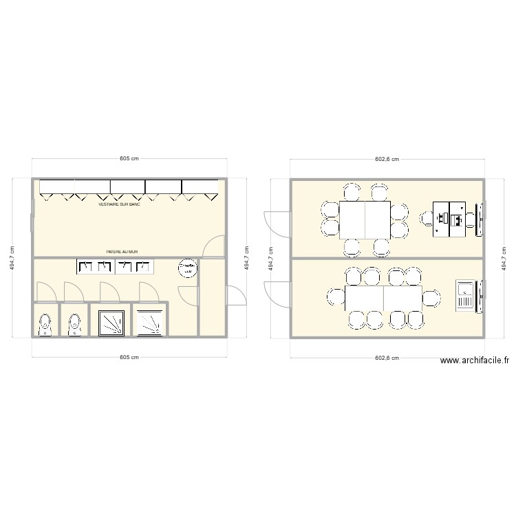 EIFFAGE CHANTIER HFME. Plan de 9 pièces et 56 m2