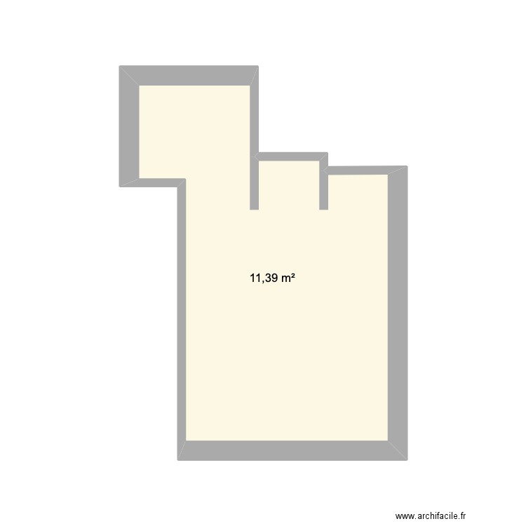 laffitte 77. Plan de 1 pièce et 11 m2