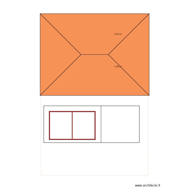 FAJAC  3. Plan de 2 pièces et 12 m2