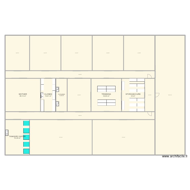 FARM D7/CHINESE. Plan de 18 pièces et 839 m2