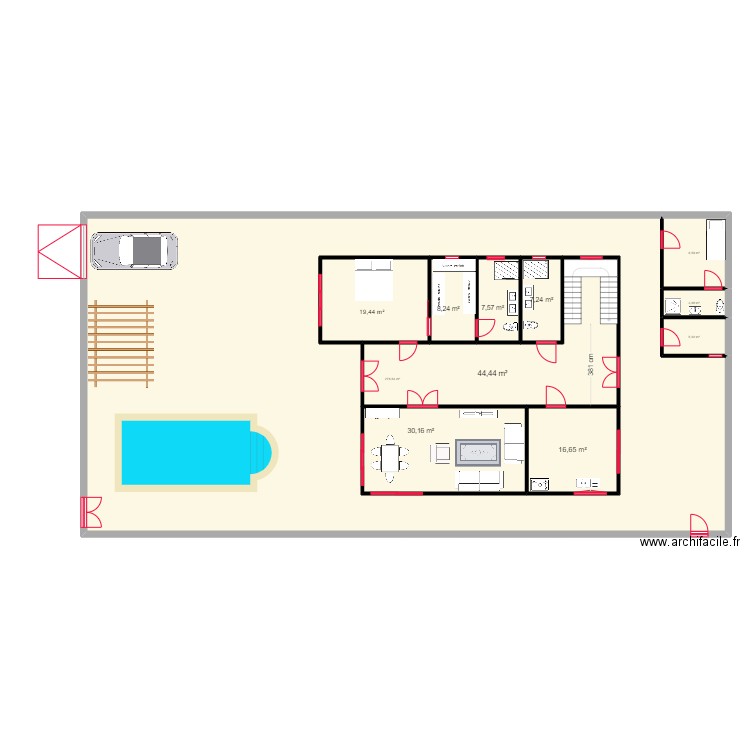 plan. Plan de 11 pièces et 570 m2