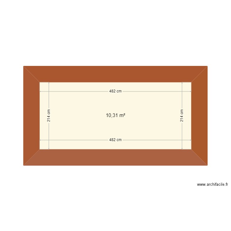 piscine . Plan de 1 pièce et 10 m2