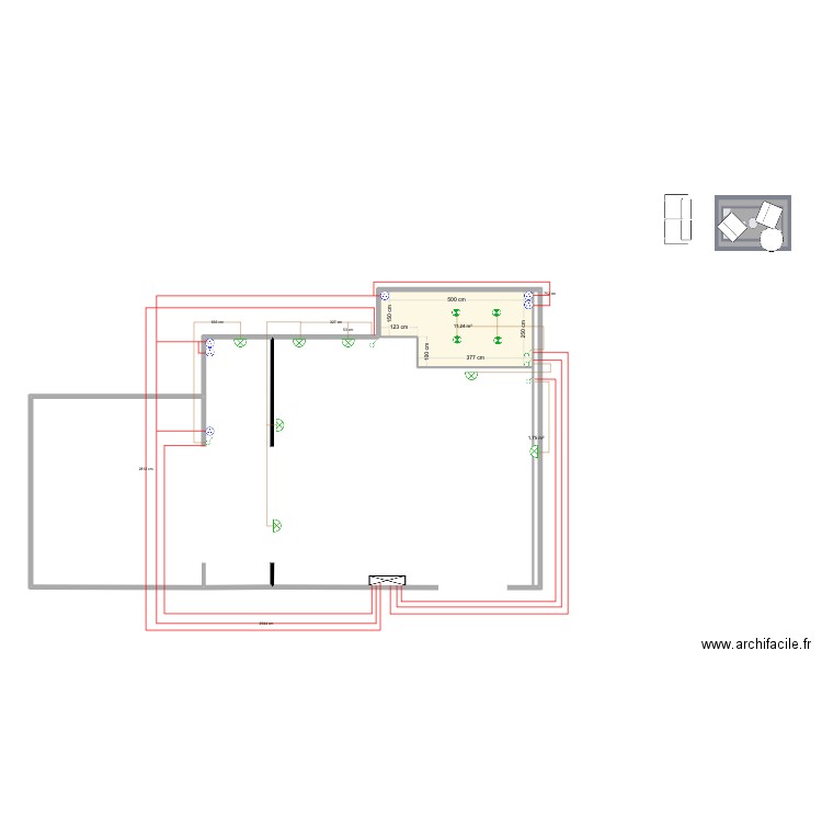 Garage 2. Plan de 2 pièces et 13 m2