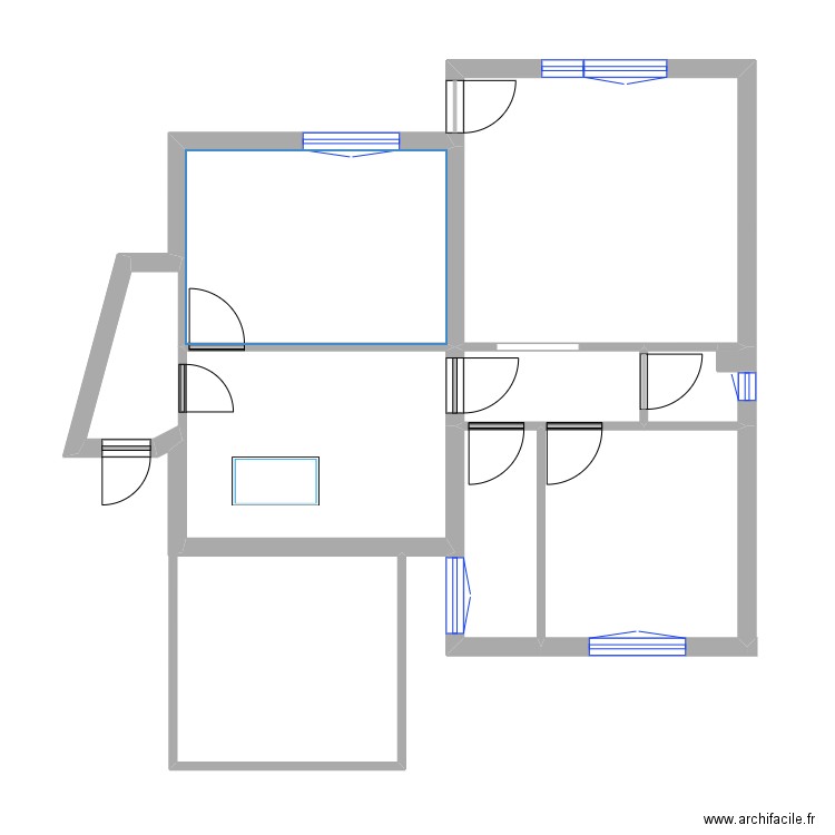 MONTFORT. Plan de 9 pièces et 55 m2