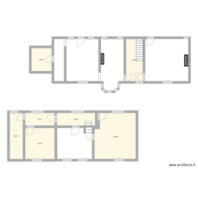 Maison Gerpine . Plan de 11 pièces et 167 m2