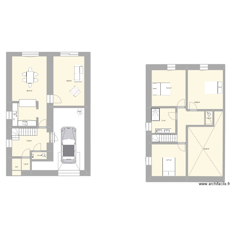 plan pour location. Plan de 12 pièces et 153 m2