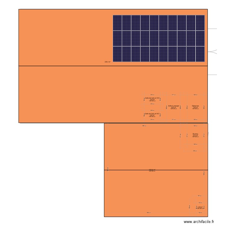 Plan HANGAR. Plan de 8 pièces et 352 m2