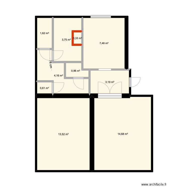 carmes. Plan de 10 pièces et 50 m2