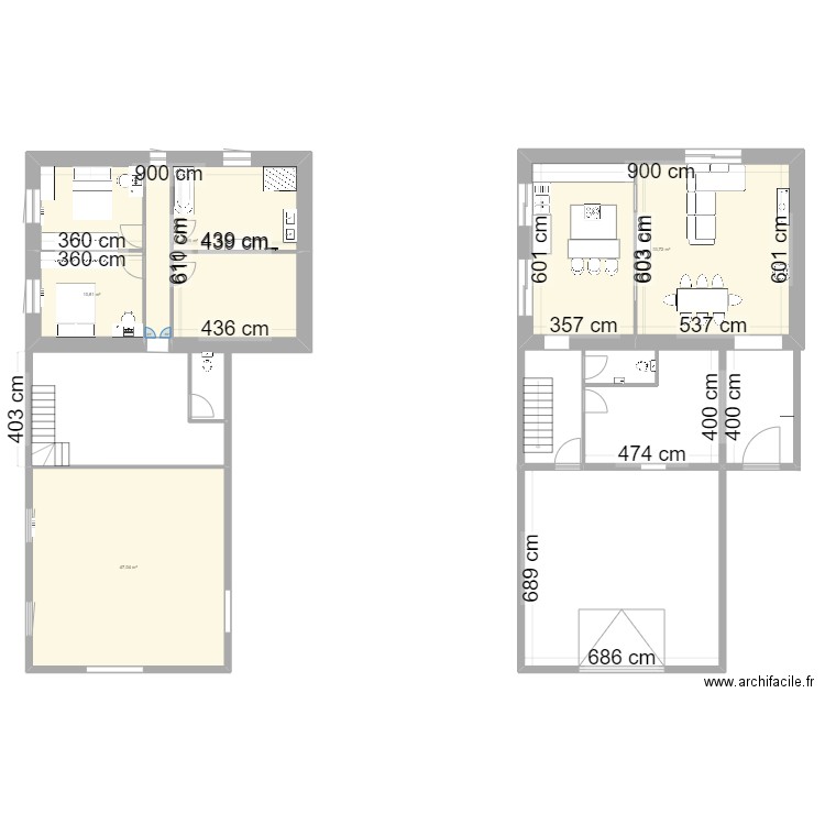 maison varennes. Plan de 4 pièces et 153 m2