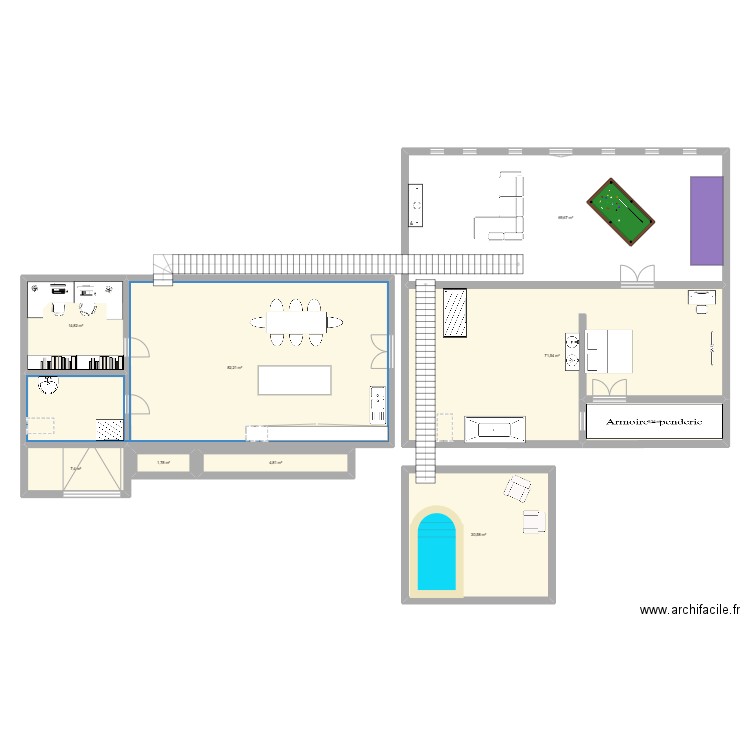 DelhiaxDawson. Plan de 9 pièces et 292 m2